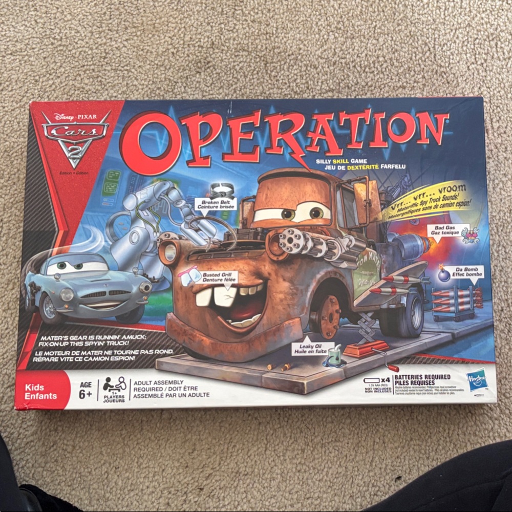 Hasbro Cars Operation Game -